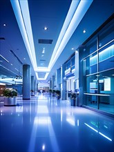 Modern hospital emergency entrance, AI generated, modern, architecture