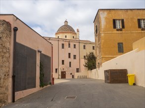 Dome of the church, Chiesa di San Michele, Church of St Michael, Alghero, Sardinia, Italy, Europe