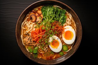 Gourmet Ramen Bowl with Fresh Ingredients, AI generated