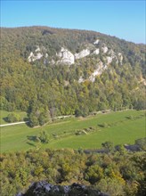 White Jurassic gorge valley of the Danube, Upper Danube nature park Park, Fridingen, Tuttlingen