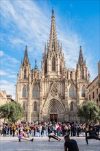 Cathedral in Barcelona, Spain, Europe