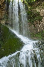 Waterfall in the karst spring area near Krusuna, Bulgaria, Europe