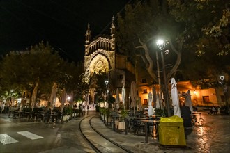 Beautiful night view of Soller, Mallorca, Spain, Europe