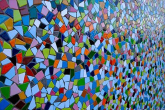 Colourful mosaic as background, North Rhine-Westphalia, Germany, Europe