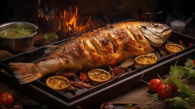 Grilled Fish Feast, AI generated