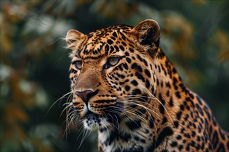 Portrait of wild Leopard cat. KI generiert, generiert, AI generated