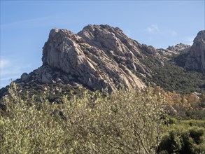 Rock formations near San Pantaleo, San Pantaleo, Sardinia, Italy, Europe