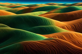 AI generated earths soothing pulse visualized as gentle waves