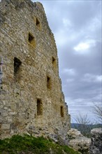 Ruin of the medieval Hohenurach Castle, Bad Urach, Swabian Alb, Baden-Wuerttemberg, Germany, Europe