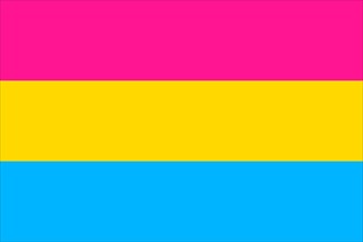 Illustration of the Pansexual Pride Flag. Symbol of sexual minorities