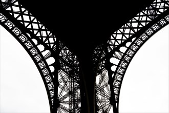 Eiffel Tower, close-up, silhouette, Paris, Ile-de-France, France, Europe