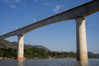 Bridge over the Mekong for the China-Laos railway, near Luang Prabang, Luang Prabang province,