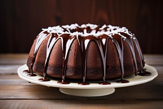 Chocolate bundt cake. KI generiert, generiert, AI generated
