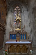 Altar of the Virgin Mary, Notre Dame de l'Assomption Cathedral, Lucon, Vendee, France, Europe