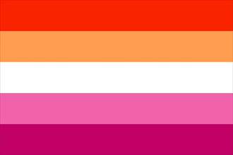 Illustration of the Lesbian Pride Flag. Movement LGBT. Symbol of sexual minorities