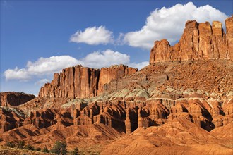 Waterpocket Fold rock formations, Capitol Reef National Park, Utah, USA, Capitol Reef National
