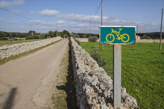 Bicycle touring trail, Alaior, Menorca, Balearic Islands, Spain, Europe