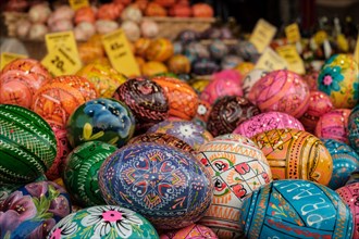 Easter market, eggs, colourful, Easter, painting, art, pattern, tradition, sale, market, market