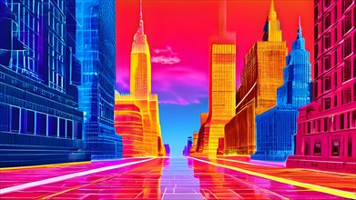 AI generated visual journey through a morphing cityscape
