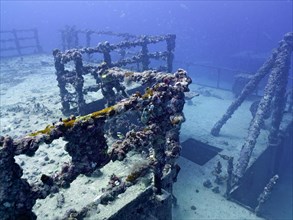 Superstructure on the wreck of the USS Spiegel Grove, dive site John Pennekamp Coral Reef State