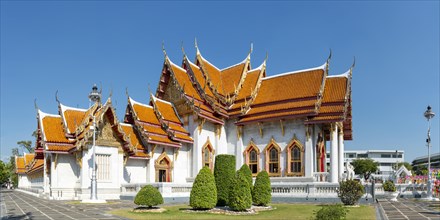 Marble temple, Wat Benchamabophit, Bangkok, Thailand, Asia