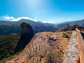 Viewpoint of Roque Palmes near Roque Nublo in Gran Canaria, Canary Islands