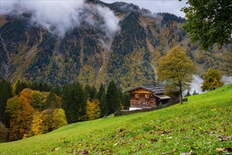 Gerstruben, a former mountain farming village in the Dietersbachtal valley near Oberstdorf, Allgaeu