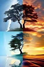 AI generated sequence of photos transitioning through a range of digital distortions symbolizing