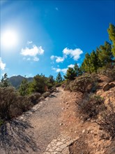 Trekking trails up Roque Nublo in Gran Canaria, Canary Islands