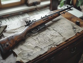 Hunting rifle, sporting rifle, AI generated