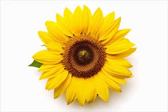 Sunflower on white background. KI generiert, generiert, AI generated
