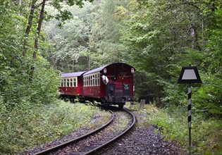The Harz Narrow Gauge Railway, Brocken Railway, Selketal Railway in the Harz Mountains,