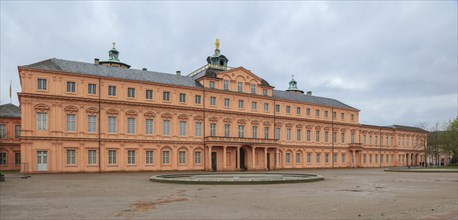 Garden facade baroque three-winged complex Rastatt Palace, former residence of the Margraves of