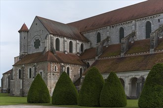 Partial view of the former Cistercian monastery of Pontigny, Pontigny Abbey was founded in 1114,