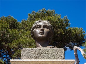 Monument, Anita, Donna Costanza, detail, Maddalena, Isola La Maddalena, Sardinia, Italy, Europe