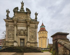 Einsiedeln Chapel, historic water tower, former residence of the Margraves of Baden-Baden, Rastatt,