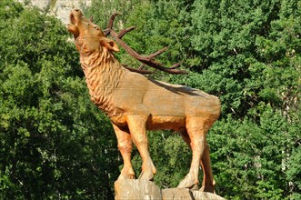 Deer statue in Valloire