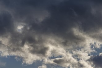 Rain clouds (Nimbostratus), Bavaria, Germany, Europe