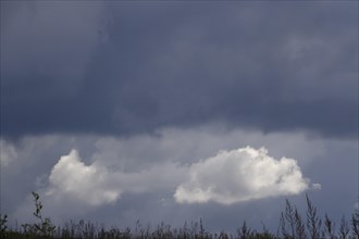 Cloudy sky, weather in April, Germany, Europe