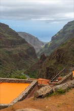 Views of the beautiful Barranco de Guayadeque in Gran Canaria, Canary Islands