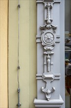 Ornamentation on historical architecture in the city centre of Weimar, Thuringia, Germany, Europe