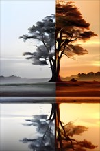 AI generated sequence of photos transitioning through a range of digital distortions symbolizing