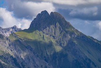 Mountain panorama from Soellereck to Hoefats, 2259m, Allgaeu Alps, Allgaeu, Bavaria, Germany,