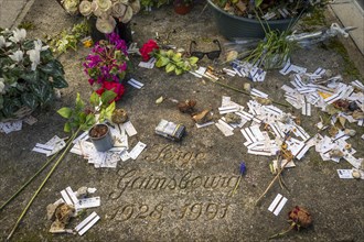 Grave of Serge Gainsbourg, Montparnasse Cemetery, Paris, France, Europe