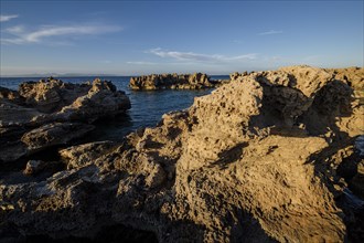 Rock formations on Sa Boca, Formentera, Pitiusas Islands, Balearic Community, Spain, Europe