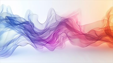 Abstract intertwining smoke with a vivid blue and red color gradient, ai generated, AI generated