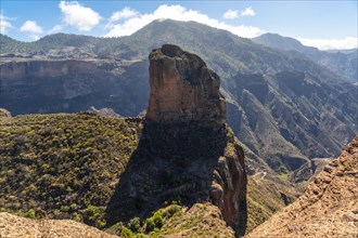 Beautiful Roque Palmes near Roque Nublo in Gran Canaria, Canary Islands