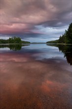 Lake near Hartola, forest, evening mood, Finland, Europe