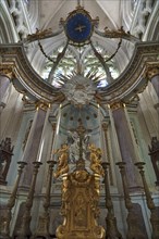 Main altar from the late 18th century, Notre Dame de l'Assomption Cathedral, Lucon, Vendee, France,