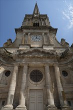 Cathedral Notre Dame de l'Assomption, the tower dates from the 19th century, Lucon, Vendee, France,